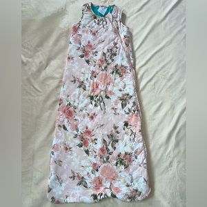 Posh Peanut Vintage Pink Rose Sleeveless Ruffled Sleep Bag 2.5 Tog
